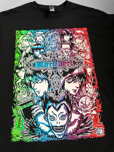 Death Note - Ryuk - Light Yagami - Misa Amane Hand printed Anime T-Shirt - Picture 10 of 10
