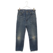 CELINE Eddie Monterey Wash Damaged Straight Denim Pants Jeans Indigo N350 Used