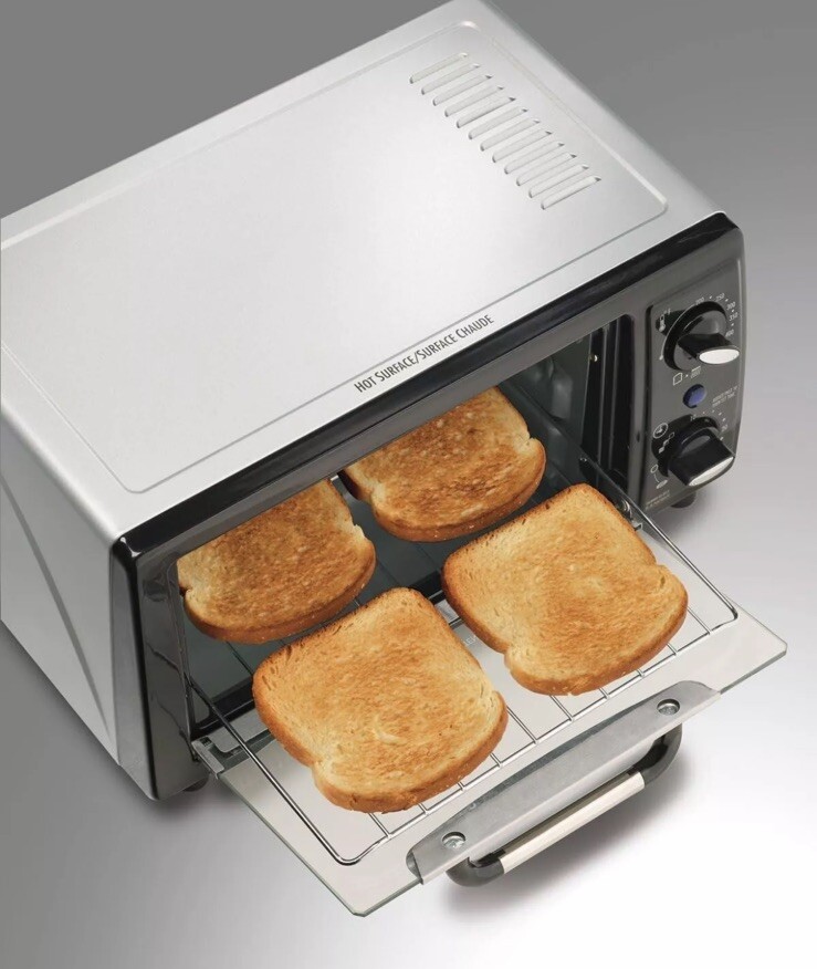 Hamilton Beach 31144 FourSlice Toaster Oven Stainless Steel New Seal