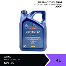 Aral HighTronic M 5W-40 Motoröl VW Mercedes ACEA A3/B4 Renault 4 Liter