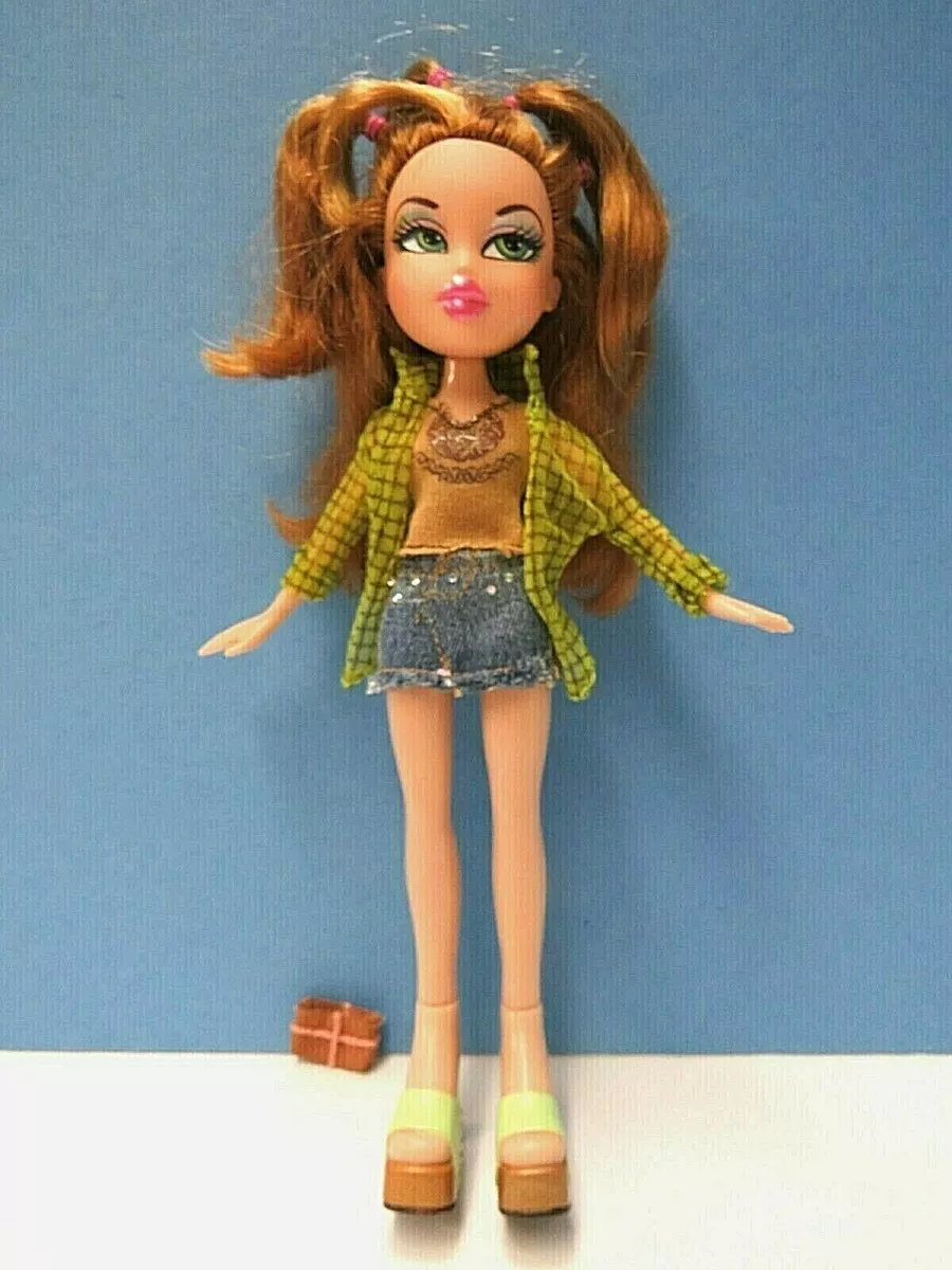 Bratz Doll Denim Skirt Blouse Tank Top Green Shoes Small Purse