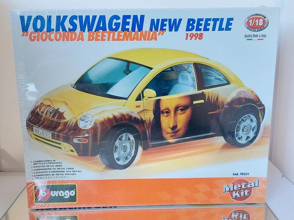 Bburago VW Volkswagen Nuevo Escarabajo Mona Lisa Beetlemania 1998 Burago 1:18... - Imagen 2 de 4