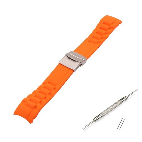 Uhrenarmband Silikon Armband Kurve 20mm 22mm für Omega Citizen Rolex Gummi - Bild 8 von 11