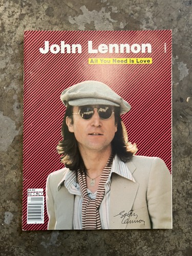 Vintage John Lennon all you need is love magazine the beatles music 80s band tou