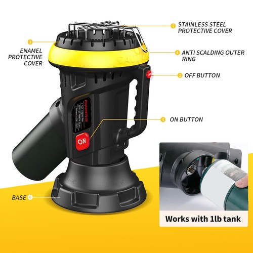 Heater Small Propane Heater Outdoor,4000 BTU Portable Safe Gas Heater,WithTip... - Picture 3 of 7