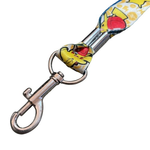 Nintendo Pokemon Pikachu in Ash Hat Lanyard w Metal Clip Cute ID Badge Holder - Picture 5 of 6