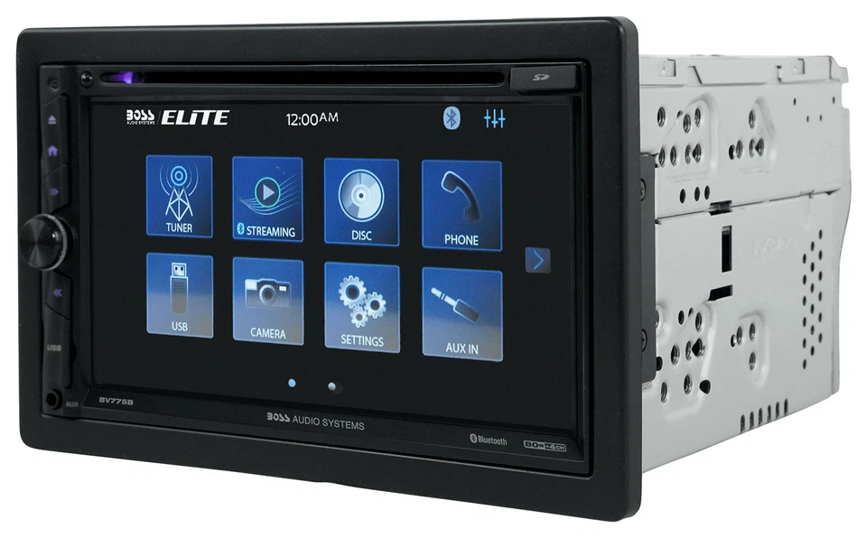 Boss Audio BV775B 6.9" In-Dash Car Monitor DVD Receiver w/Bluetooth AM/FM+Camera - Image 4 of 4