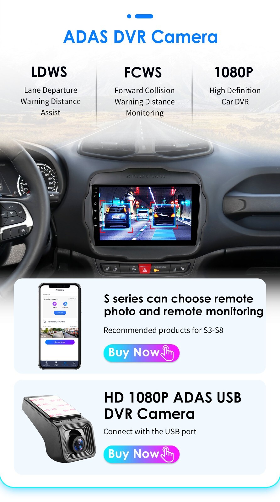 For Jeep Renegade 2016-20 Car Radio Stereo Carplay Android 12 GPS WiFi BT Player