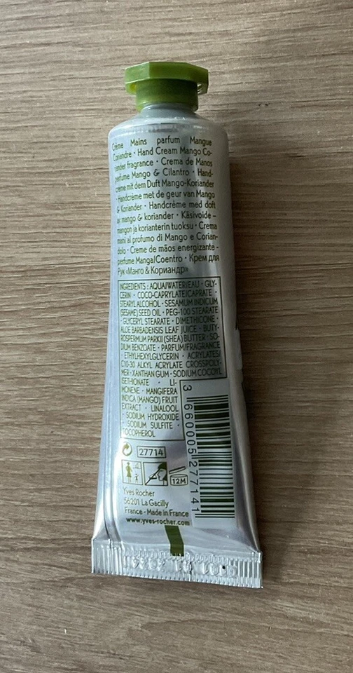 (333,00€/L) Yves Rocher Hand Cream Handcreme Mango & Koriander 30ml - Bild 3 von 3