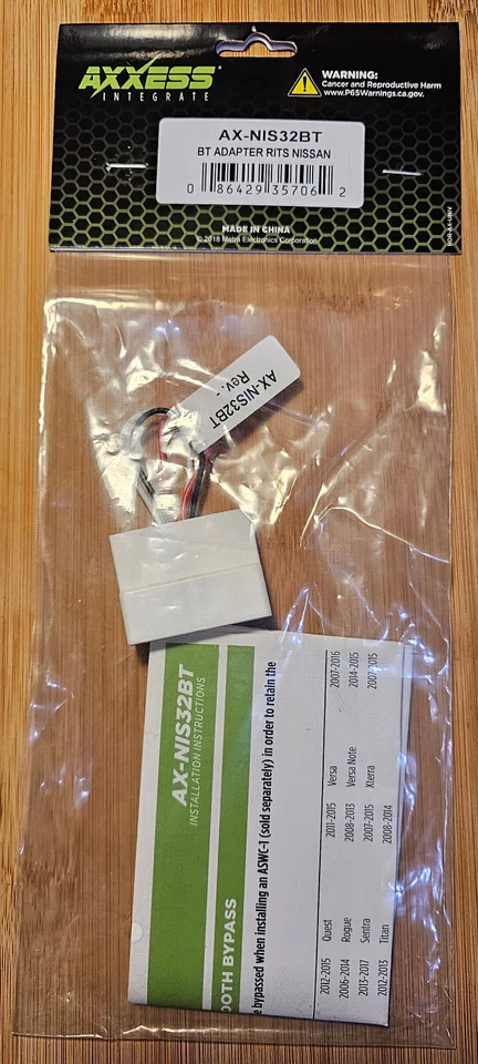 New Axxess AX-NIS32BT AXBTH-NIS SWC Bluetooth Retention Harness for Nissan - Image 2 of 3