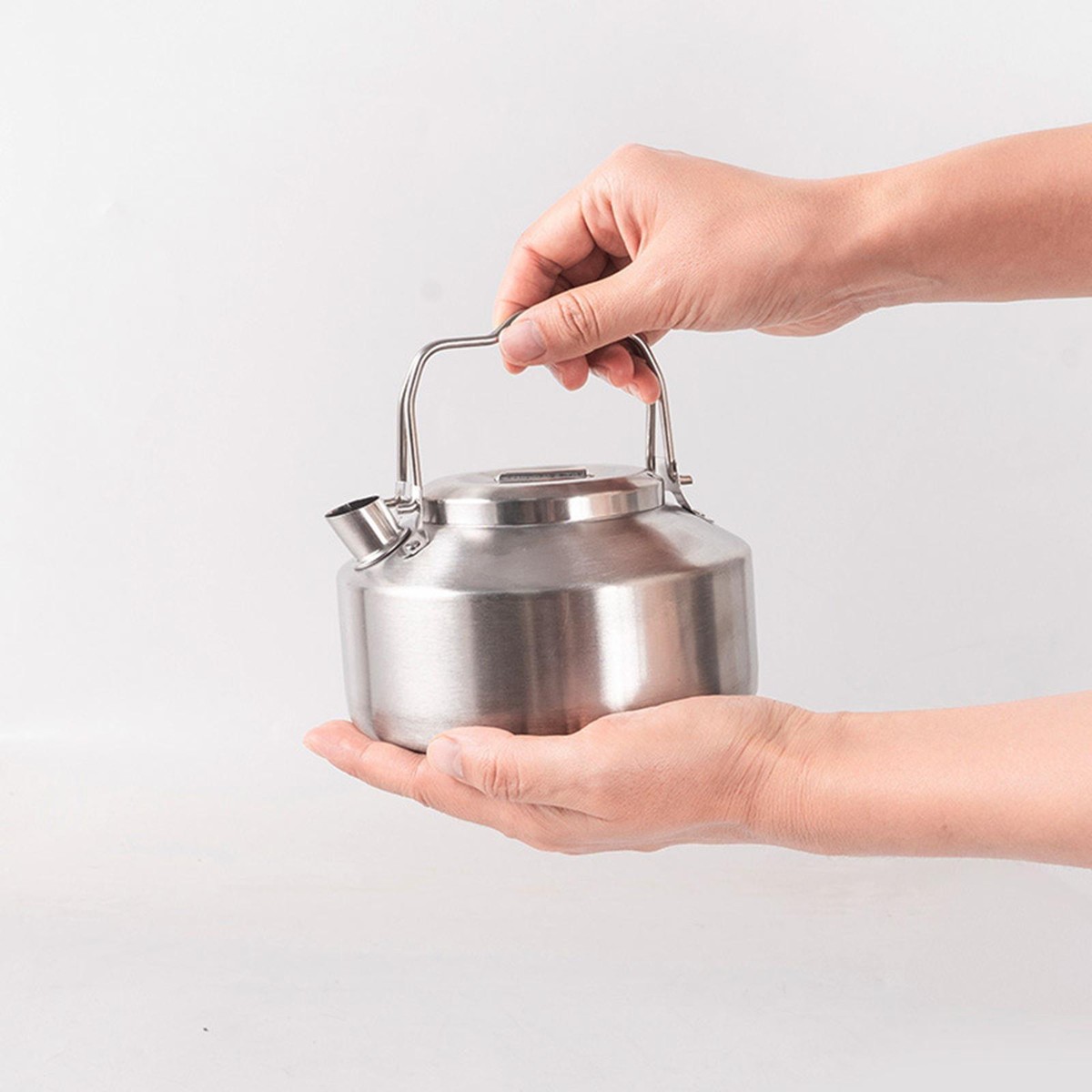Camping Water Kettle Open Campfire Stainless Steel Compact Teapot