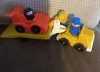 Vintage Fisher Price Play Family Little People 347 Indy Race Car Set