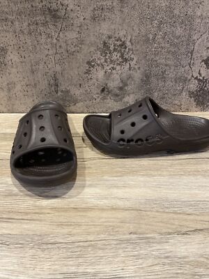 Men s Size 7 Brown Crocs Slides Women s Size 9 Brown Crocs Slides crocs, sandals