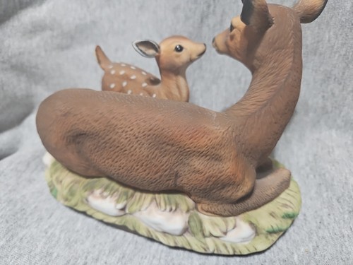 Figura Homco Obra Maestra Porcelana MADRE CIERVA y BABY CERVATILLO CIERVO 1979 - Imagen 10 de 14