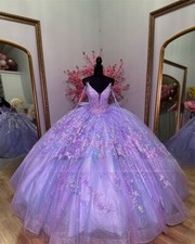 Luxury Lace Appliques Quinceanera Dresses Ball Gowns Beaded Lace-up Sweet 16