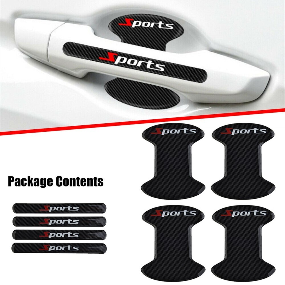 8pcs Car Door Handle Bowl Sticker Protector Anti Scratch Cover Accessories Trims