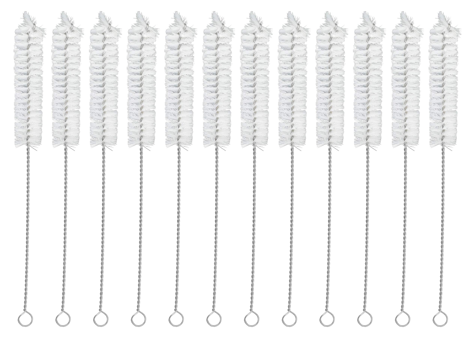 EISCO 12PK Bristle Cleaning Brushes with Fan-Shaped Ends, 9