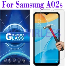 For Samsung Galaxy A02s  Clear Tempered Glass  Screen  Protector , Case Friendly