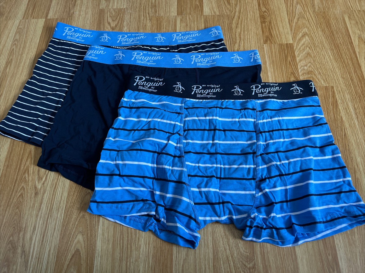 PENGUIN MENS BOXERS PACK SHORTS COTTON STRETCH BNWT :EXTRA LARGE