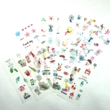 Summer Fun Washi Paper Stickers 10 Sheets Planners Journals Scrapbooking