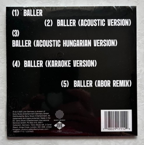 Eurovision 2025 Germany Abor & Tynna "Baller Remix EP" 5 Track CD Single NEW - Bild 2 von 2