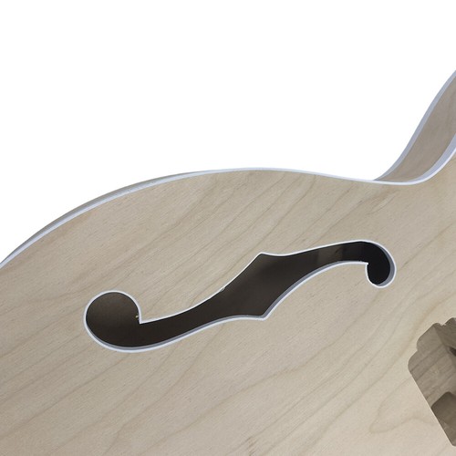 Repuesto de cuerpo de guitarra sin terminar para proyecto de guitarra 335 agujero F tapa de arce - Imagen 7 de 10