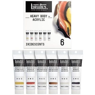Liquitex Professional Heavy Body Acrylic Paint, 6 x 59ml (2-oz), Iridescent C...