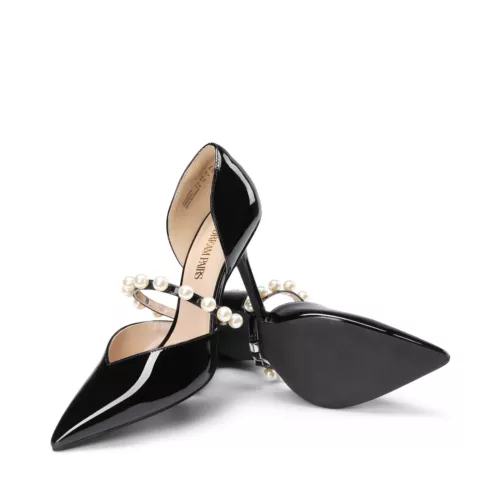 Damen-Slipper D'Orsay Pumps enge Zehenpartie Stilettos hoher Absatz Anzug Pump Schuhe - Bild 10 von 23
