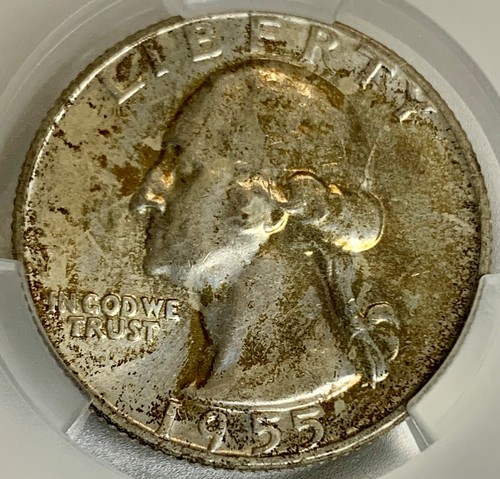 1955-D 25C Washington Quarter Dollar CAC MS65 -P085 - Picture 3 of 6