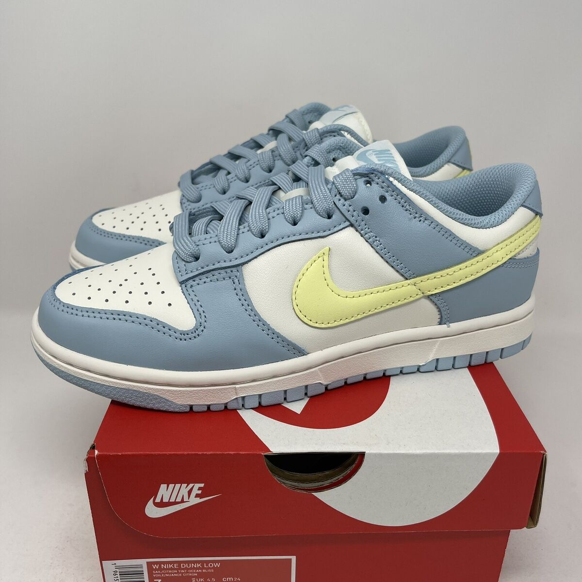 Nike Dunk Low Ocean Bliss Citron Tint Blue Yellow Women's Nike Dunk Low Ocean Bliss Citron Tint Blue Yellow Women's