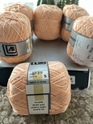 YARN 145 VENDOME YARN LOT MIMMOSA SPAIN 50G 100% COTTON 224 YARDS 6 BUNDLE PACK - Picture 3 of 5
