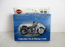 Harley Davidson HD Playing Cards 2001 Two Decks Tin Springer Softail New In Box