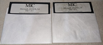 Microsoft MIC MS-DOS 5.0 Operating System With 5.25'' Disks