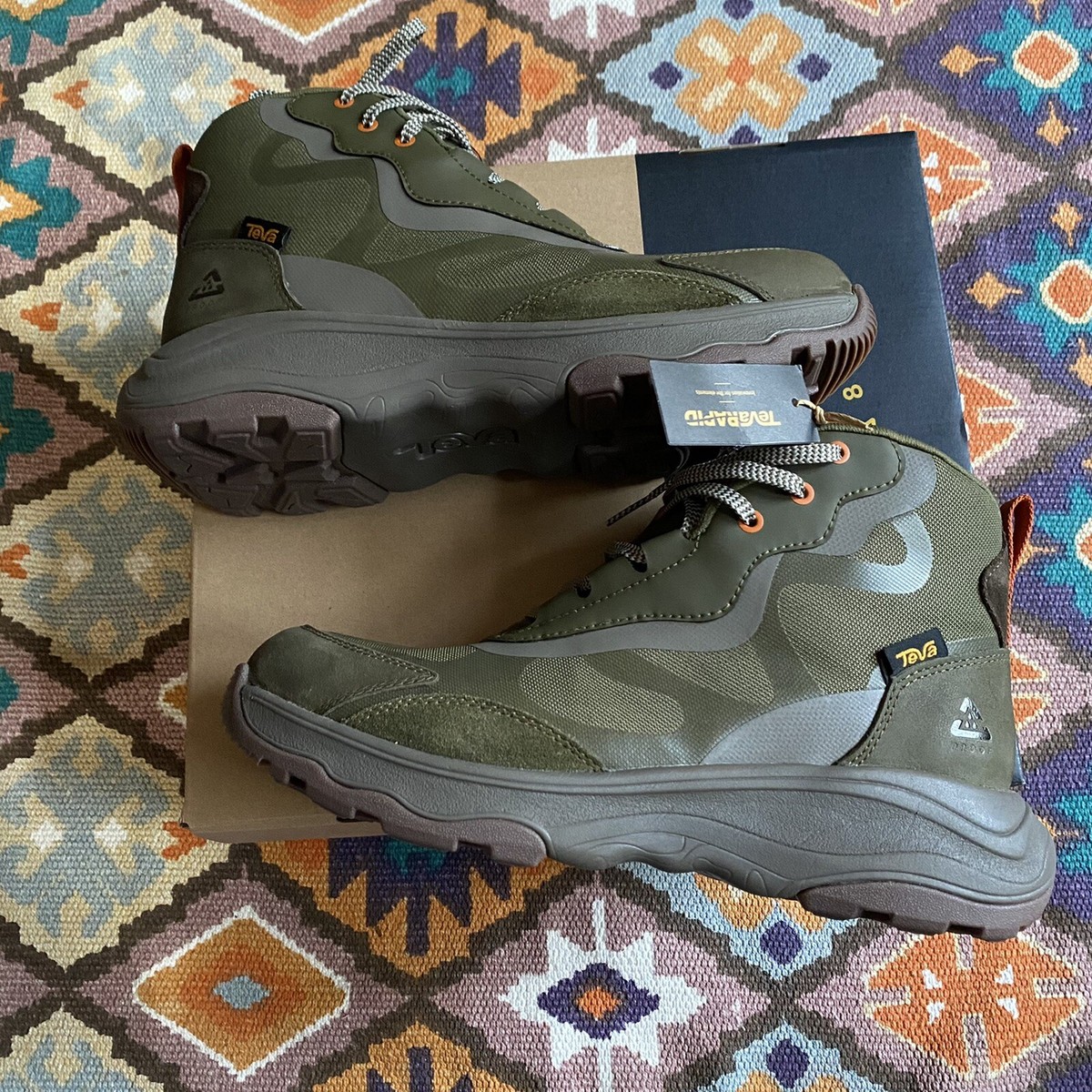 Teva Men’s Geotrecca Dark Olive Desert Taupe Green Boots Size 9 Waterproof NEW Amazon.com | Teva Men main image 2