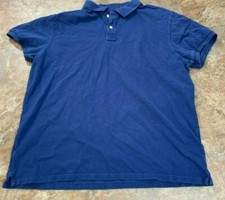 Old Navy Blue Polo Shirt XXL Short Sleeve Solid Men's Man Cotton Poly