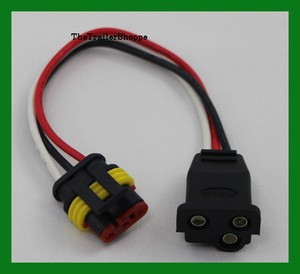 Three Wire Straight Pigtail to Three Pin Connector Trailer ...