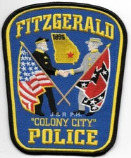 Fitzgerald   "Colony City", Georgia (4.5" x 5.5") shoulder police patch (fire)