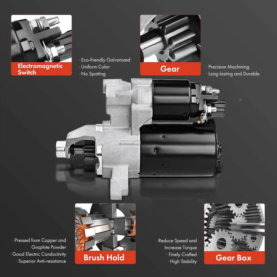 Nuevo motor de arranque para Audi A5 A6 A7 A8 Quattro Q5 Q7 RS5 S4 S5 1,4 kW/12 V CW 10T Foto 4 de 4