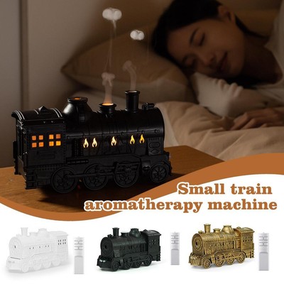 300Ml Retro Train Humidifier for Bedroom, Living Room Train Essential Oil