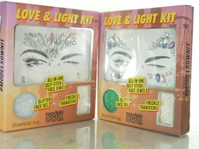 2 MODELS OWN ALL IN ONE SELF STICK FACE JEWELS  0.50 OZ  LOVE AND LIGHT