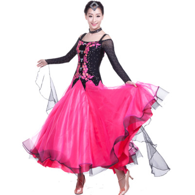 Latin Ballroom Competitio​n Dance Dress Modern Waltz Tango Standard  Dress#N039