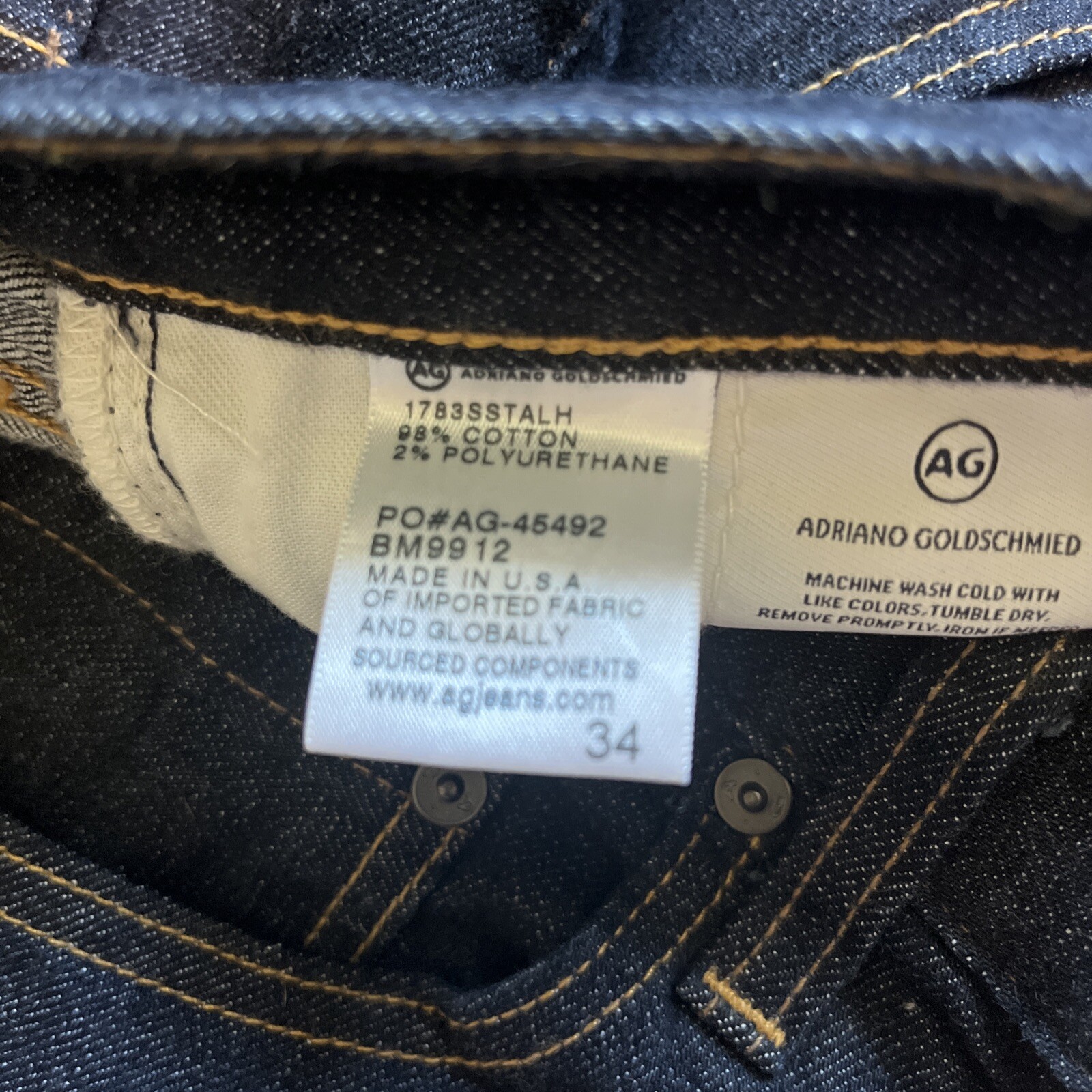 AG Adriano Goldschmied Jeans 34 (36 X 31) Mens Tellis Modern Slim Denim - View 5