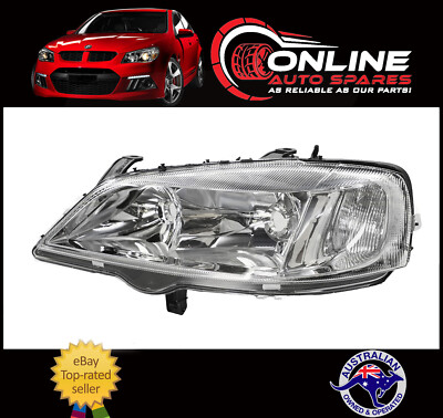 Headlight LEFT Holden Astra TS 1998 - 2006 Chrome head light lamp lh lhs