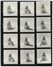 Linda Hayden Wears Silk Stockings Contact Sheet 1970 Taste The Blood Of Dracula