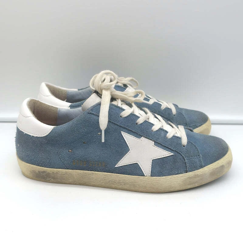 Golden goose cheap superstar blue suede