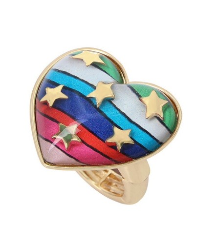 Betsey Johnson Herz Stretch Ring G106 - Bild 3 von 3
