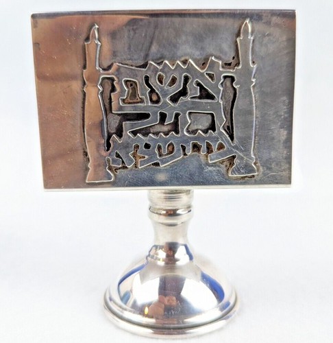Vintage Silber 925 Judaica Streichhölzer Ständer Box Halter Shabbat Kidduh Kerzen - Bild 5 von 12