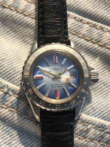 Diver Evilard Automatic 200 Meters Vintage Watch Lady Sub Like New - Picture 4 of 12