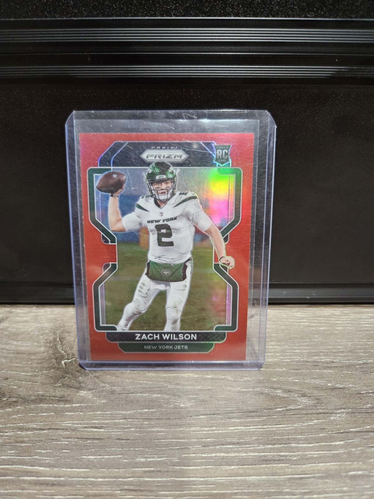 2021 Zach Wilson Panini Prizm Football NO. 332 True Red Sp RC NY JETS