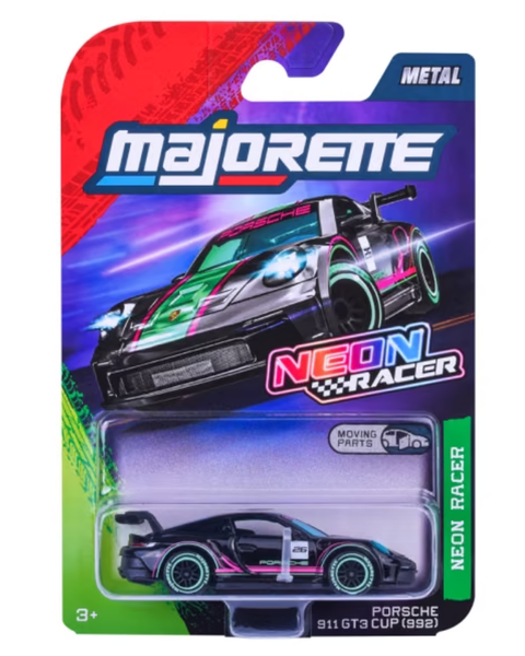 Majorette Neon Racer Porsche 911 GT3 CUP (992) 1:64 NEW Diecast Metal Model-image